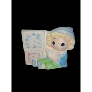 Vintage Napco NAPCOWARE‎ Ceramic Nursery Planter Baby Shower Gift Kitsch Decor